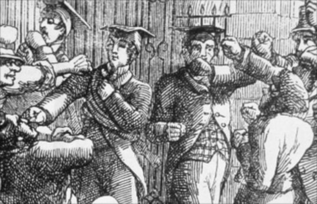 Por disgusto burgués ante una carta de Felipe Augusto, gustosa de los privilegios del estudiantado. Hubo Agresión mutua entre la ciudad y la academia.