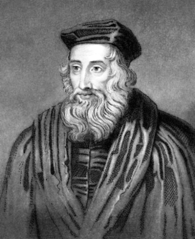 John Wycliffe argued thr Bible was the highest religious authority-not the Pope