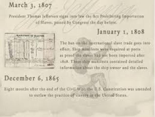 Act of Prohibiting Importation of Slaves