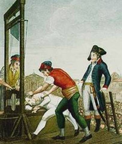 Robespierre es guillotinado