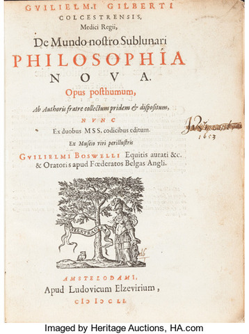 Publicación de la obra "De mundo nostro sublunari philosophia nova"