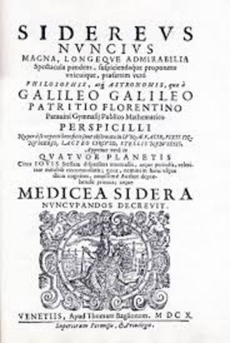 Galileo publicó un pequeño libro llamado "Siderius Nuncius"