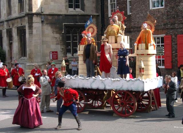 Margaret Clitheroe, wife of a Shambles butcher, pressed to death for hiding Roman Catholic priests