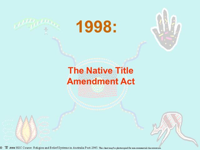 Native Title Amendment Act 1998