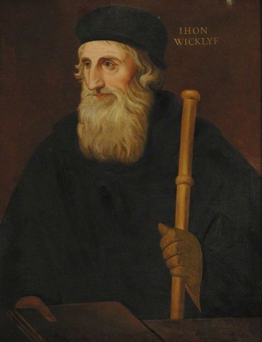 John Wycliffe argued the Bible was the highest religious authority – not the Pope.