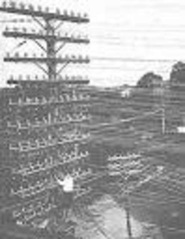 The first permant outdoor telephone wire was complete and changed the telephone world