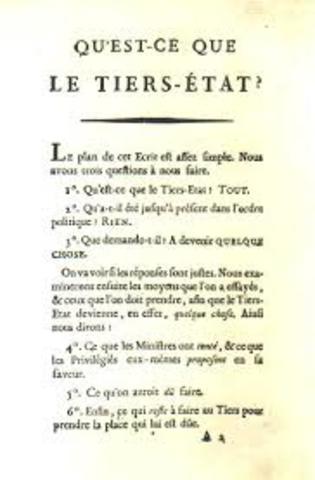 Publicación del panfleto de Sieyès "¿Qué es el Tercer Estado?"