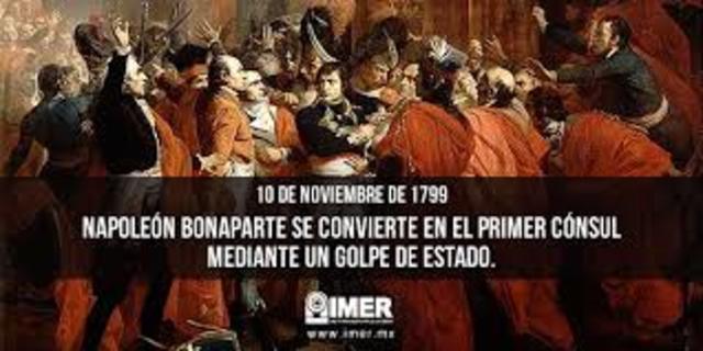 1799- Napoleón dio un gran golpe de estado.