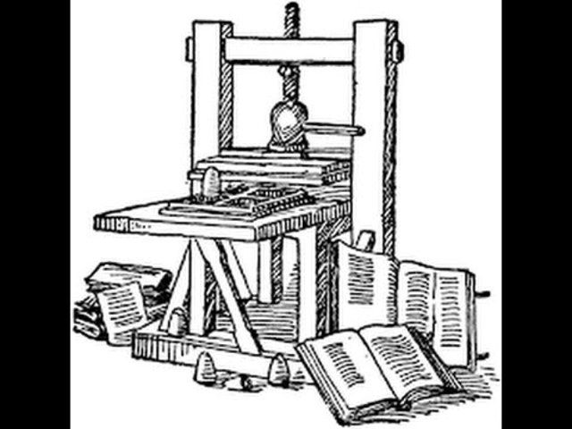 Gutenberg crea la imprenta