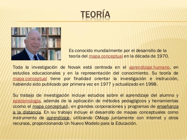 JOSEPH NOVAK  TEORIA DE LOS MAPAS CONCEPTUALES