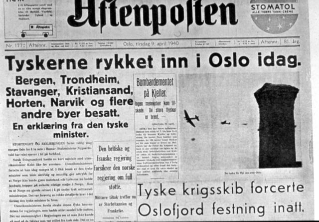 Tyskland okkuperer Norge