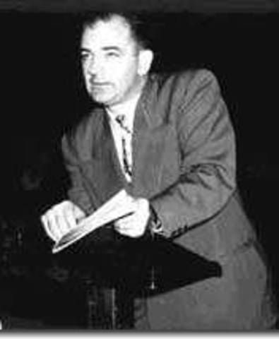 The beginning of McCarthy's "Witch-Hunts"