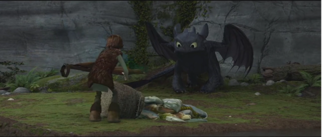 Hiccup Befriends The Dragon.