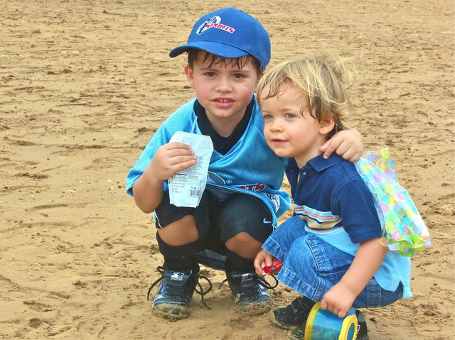 playing with brother