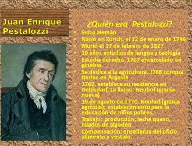 Pestalozzi - Desarrollo concepto de educación y Didáctica