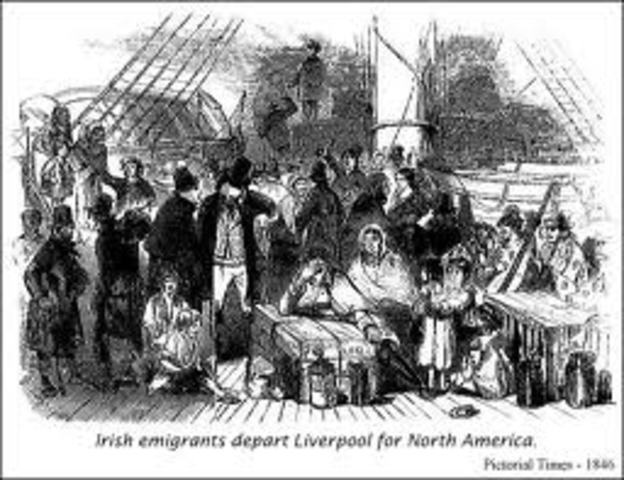 Irish Potato Famine causes surge of immigration to the United States