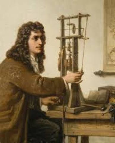 Huygens patentó el invento del reloj de péndulo.