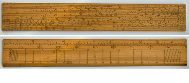 Reglas del cálculo y primeras calculadoras digitales
