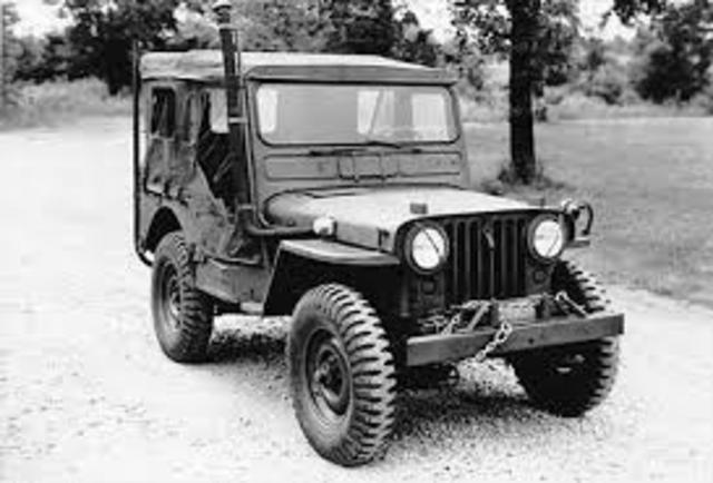 First military vehicle created known as the Jeep