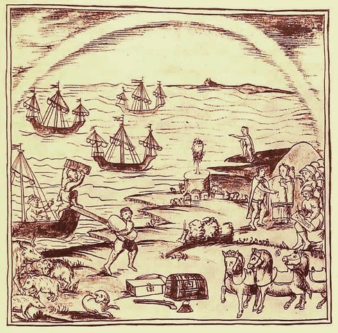 Hernán Cortés parte de Cuba