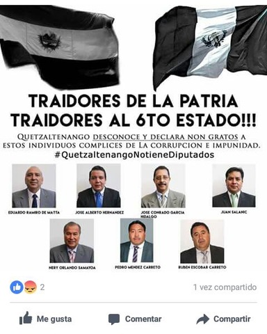 Primera marcha contra el Pacto de Corruptos en Quetzaltenango.