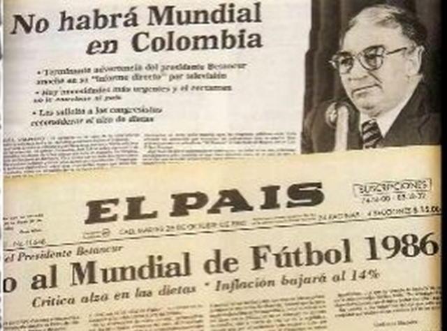 Colombia renuncia a ser sede del mundial de 1986