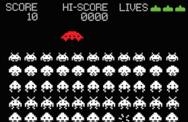 Primer juego de ordenador (Space invaders)