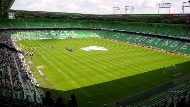 Eerste wedstrijd in de euroborg.