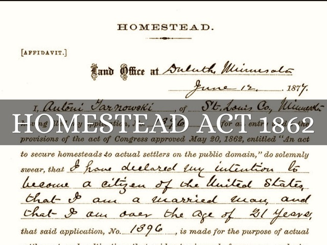 Homesteader Act of 1862
