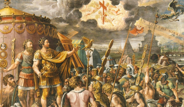 Constantine accepts Christianity