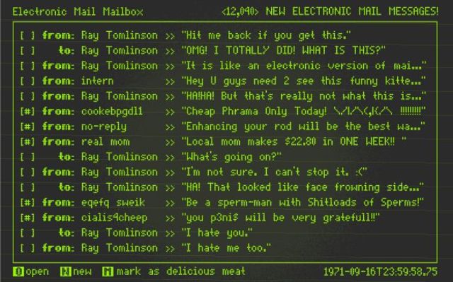 RAY TOMLINSON CONSIGUE EL ENVÍO DEL PRIMER CORREO ELECTRÓNICO