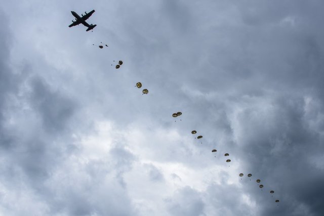 82nd Airborne paratrooper drop zone