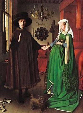 Jan van Eyck paints the Arnolfini portrait