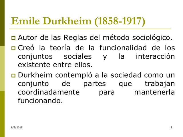 Emile Durkheim