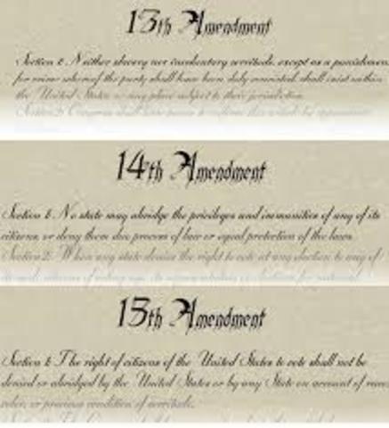 Civil War Amendments (13, 14, 15)