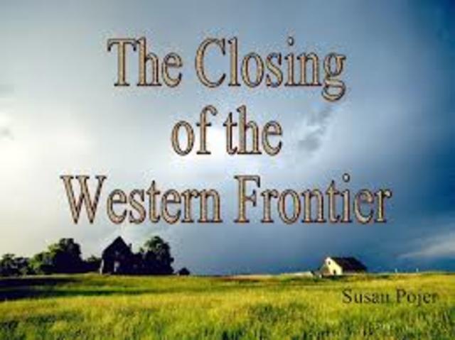 "Closing of the western frontier"