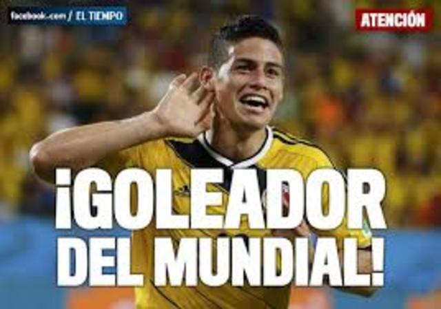 Termino goleador del mundial 2014