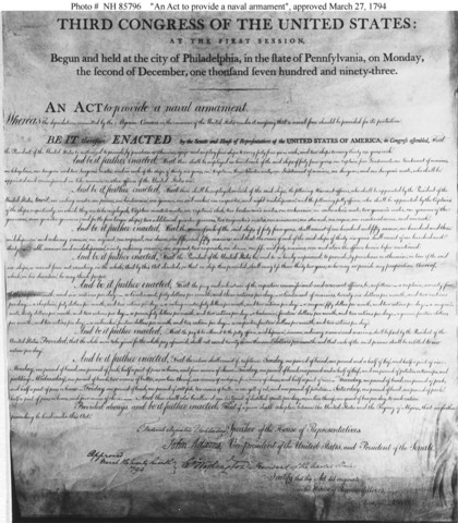 The Act To Provide A Naval Armament