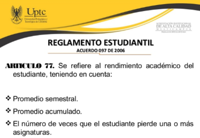 Reglamento Académico y Estudiantil