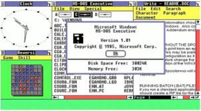 Primera versión de windows