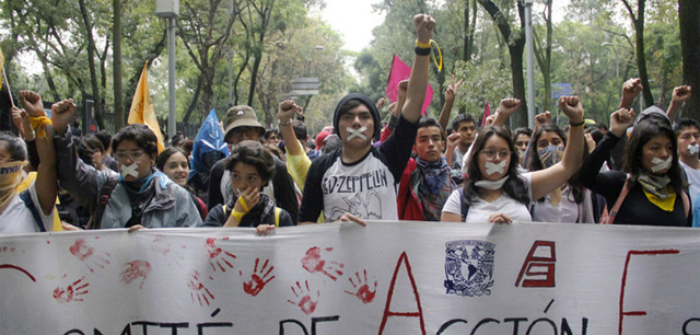 marcha silenciosa en conmemoración a 1968