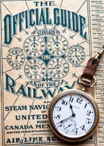 Railroads set up standard time zones