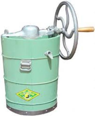 The hand Cranked freezer used to make ice cream