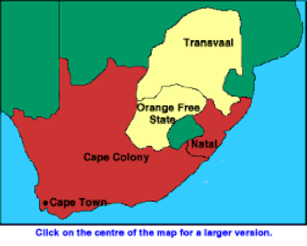- Transvaal y Orange se interponen. - Colonos británicos cruzaron la frontera.