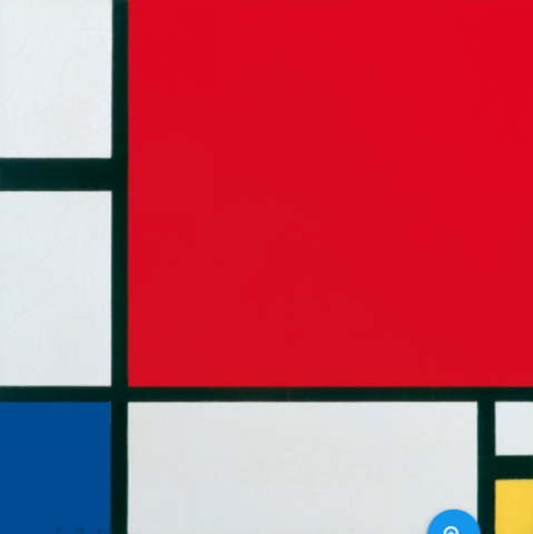 composition ii in red blue and yellow