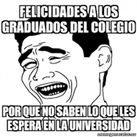 Me gradué de Bachiller