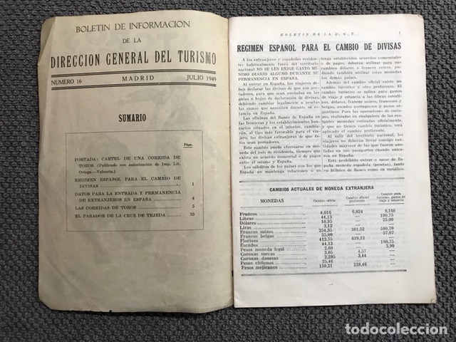 Boletín de información de la Dirección General de Turismo