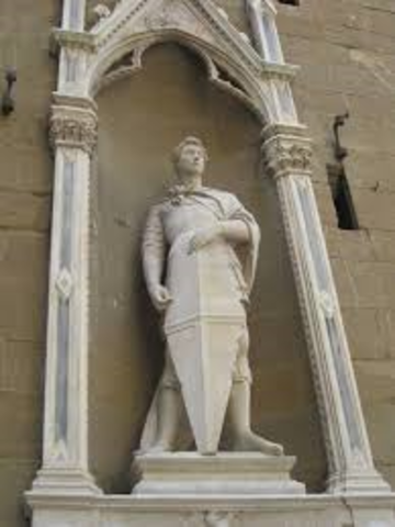 Donatello creates his statue of St. George