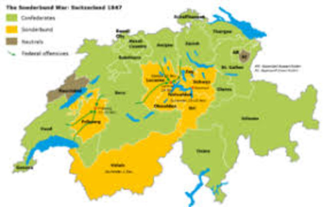 War between the Protestant and Catholic states in Switzerland