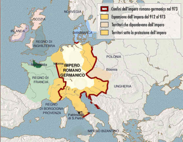 Nasce Sacro romano impero germanico con imperatore Ottone I  di Sassonia